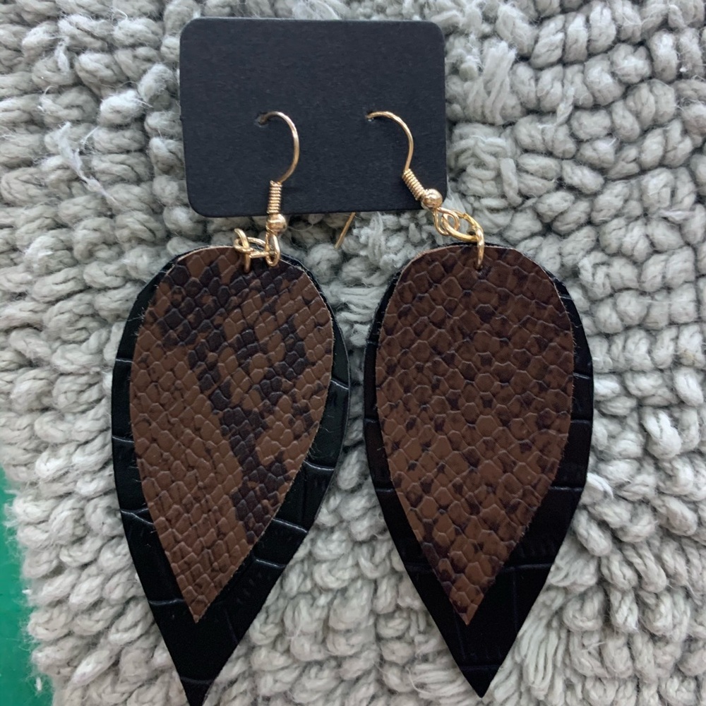 Faux Leather Earrings
